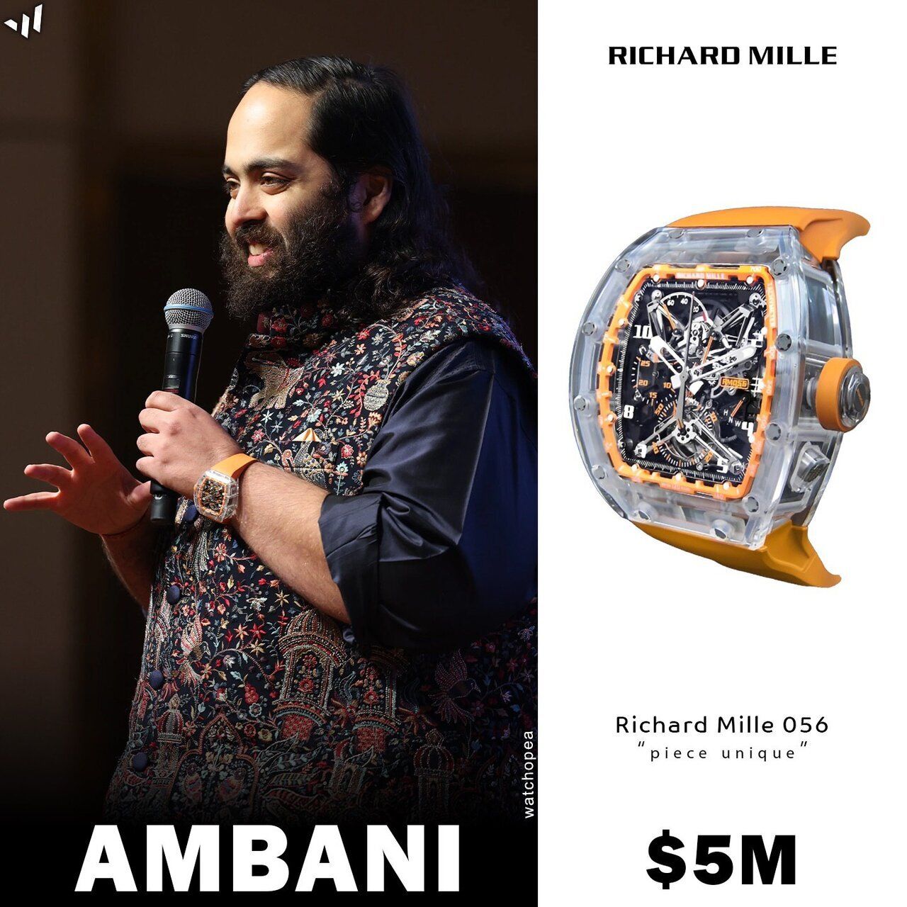 ساعت آنانت آمبانی پسر موکش آمبانی