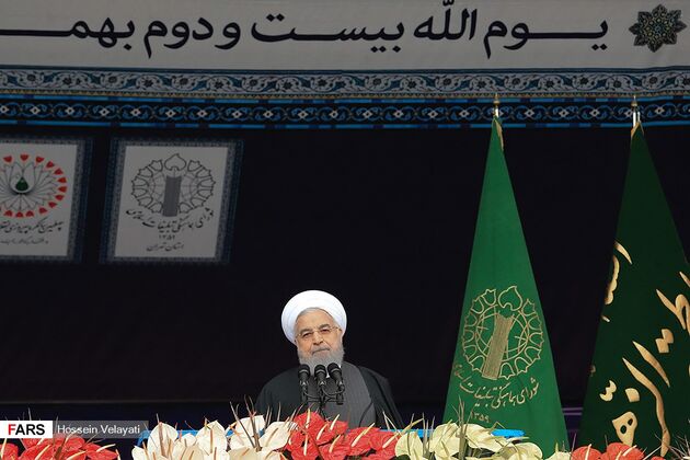 سخنرانی روحانی در مراسم 22 بهمن