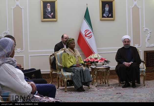 دیدار رئیس مجلس آفریقای جنوبی با روحانی