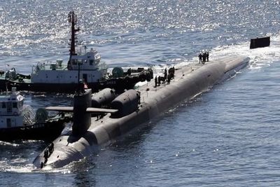ورود زیردریایی اتمی آمریکا به بندر بوسان کره جنوبی