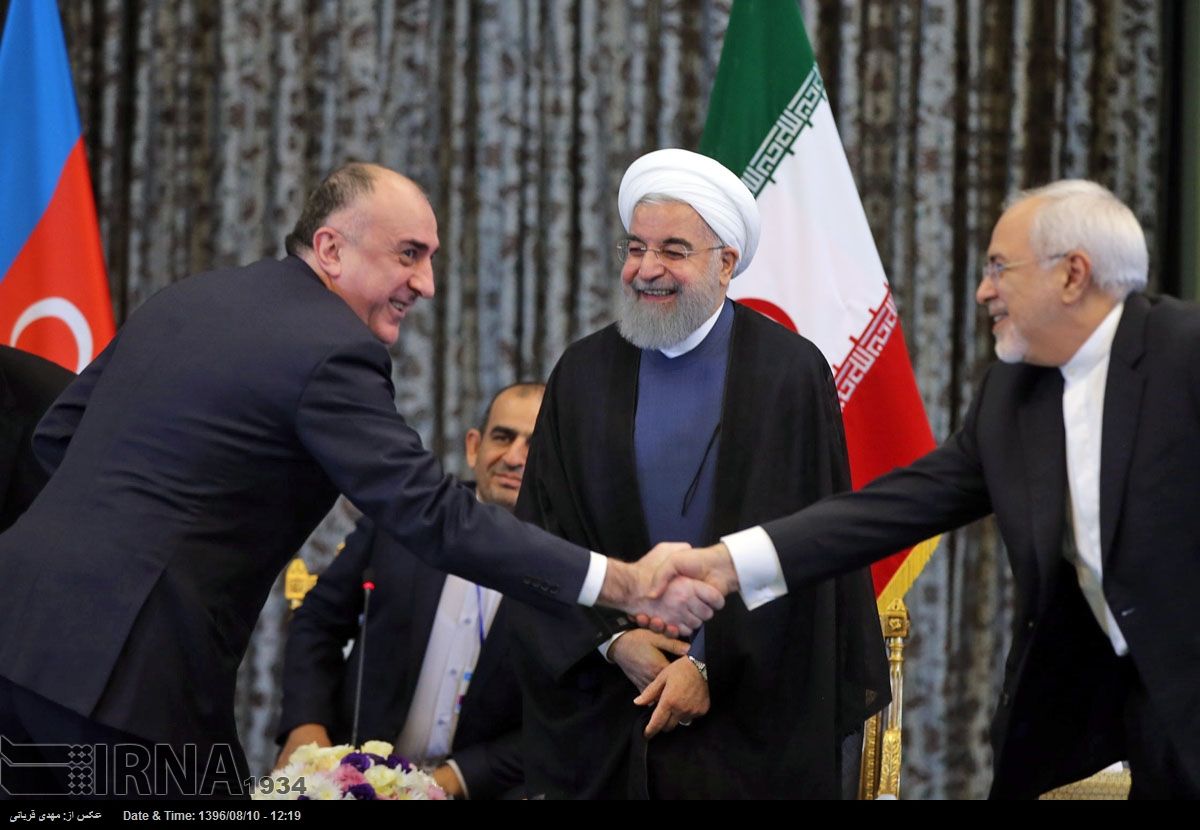 دیدار روسای جمهوری اسلامی ایران و جمهوری آذربایجان
