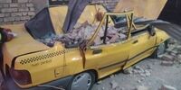 ریزش دیوار و سقوط درختان بر اثر وقوع تندباد در شیراز