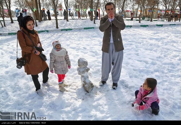 جشن آدم برفی در مریوان