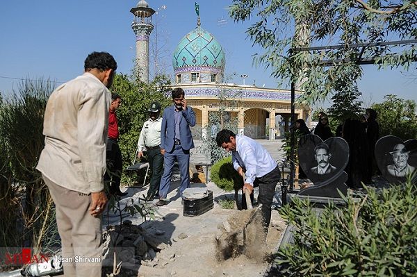 آماده سازی آرامگاه ابدی بنیتای 8 ماهه + عکس