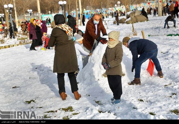 جشن آدم برفی در مریوان