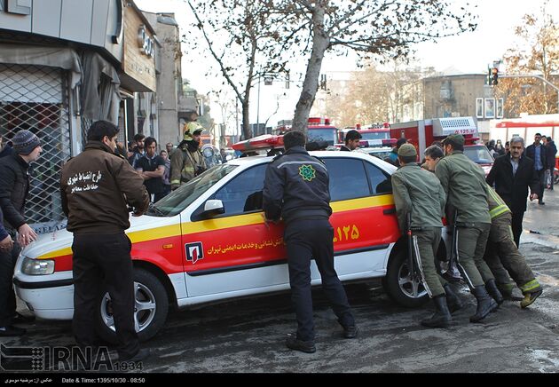آتش سوزی در ساختمان پلاسکو تهران