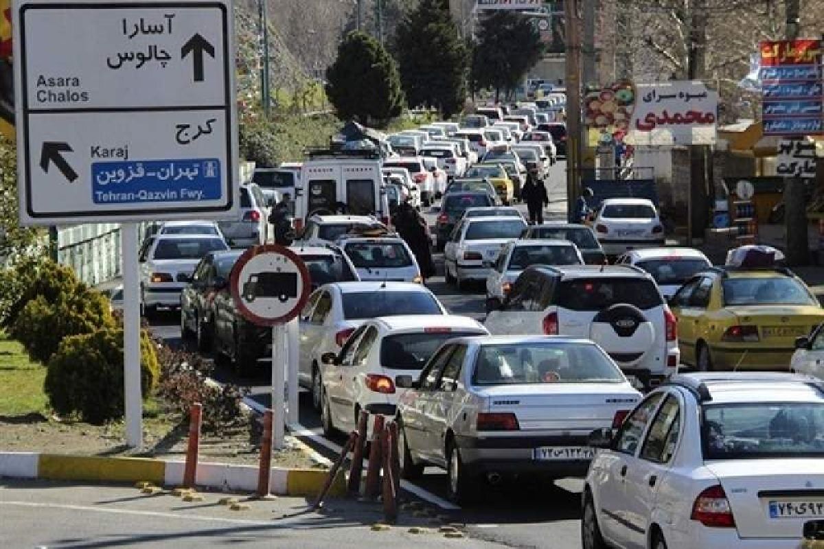 ترافیک سنگین در جاده چالوس و آزادراه تهران - شمال / جاده یکطرفه شد