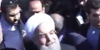 فیلم حضور روحانی در میان مردم زلزله زده کرمانشاه