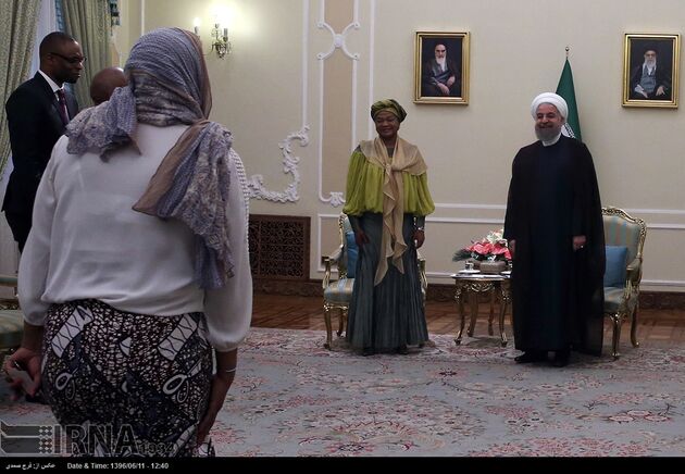 دیدار رئیس مجلس آفریقای جنوبی با روحانی