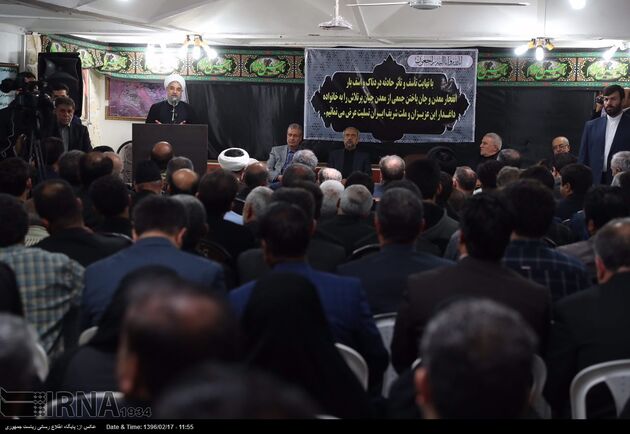 حضور رئیس جمهوری در محل حادثه معدن یورت