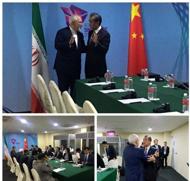 ظریف با همتای چینی دیدار و گفت‌وگو کرد
