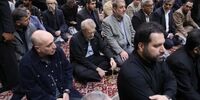 خوش و بش اسحاق جهانگیری و مخبر در مراسم ختم همسر آقامحمدی/ وزیر اقتصاد و مهدی هاشمی هم آمدند+ تصاویر