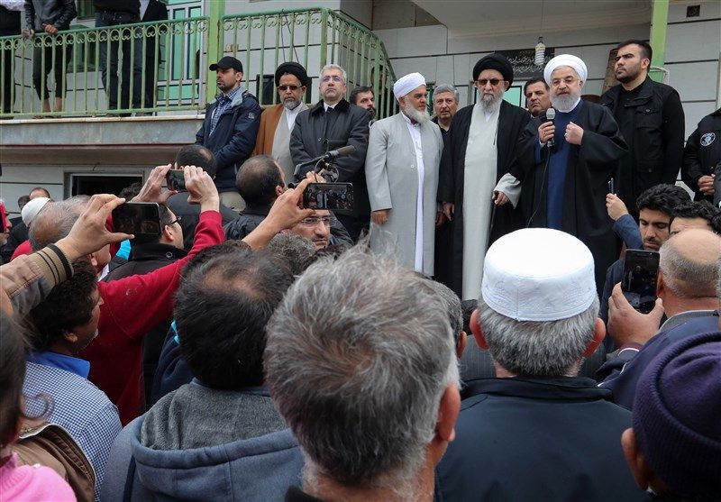 روحانی در مناطق سیل زده استان گلستان: گلستان را به روز اول باز می‌گر‌دانیم
