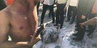 خودسوزی یک مرد مقابل شهرداری تهران +فیلم