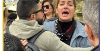 اتفاق باورنکردنی برای مهناز افشار در تجمع اعتراضی ایرانیان در آلمان+ فیلم