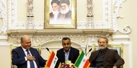 لاریجانی در دیدار با برهم صالح: برای جدا کردن ایران و عراق زحمت بیجا می‌کشند