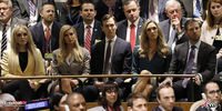 خانواده دونالد ترامپ هنگام سخنرانی‌اش در سازمان ملل