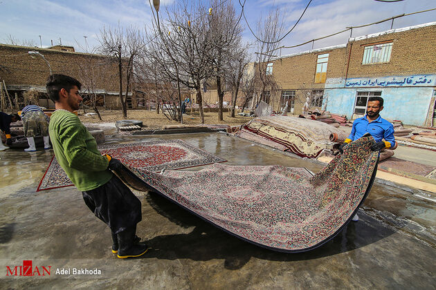 قالیشویی در آستانه سال نو