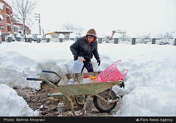بارش برف سنگین در مازندران