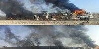 بی احتیاطی راننده ۹ خودرو را به آتش کشید