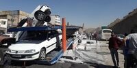 تصاویری از تصادف وحشتناک 3 خودرو در بزرگراه همت 