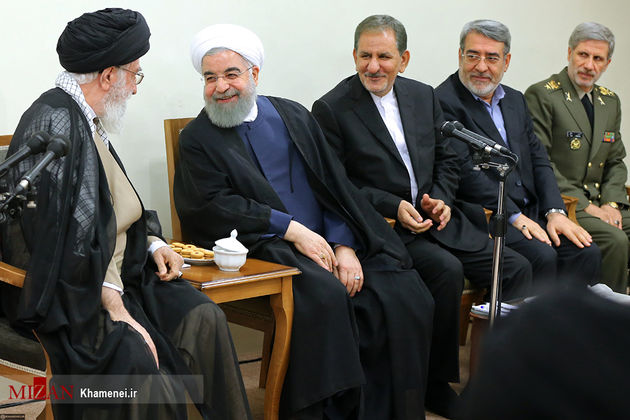 دیدار رئیس جمهور و اعضای هیات دولت دوازدهم با رهبر معظم انقلاب