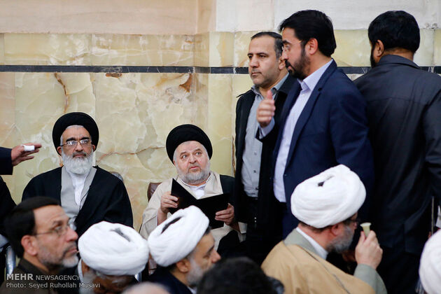 مراسم ترحیم آیت الله هاشمی رفسنجانی در مسجد اعظم قم